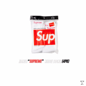 Hanes "SUPREME" White Socks (4PK)